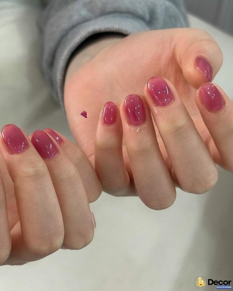 mẫu nail màu tím hd