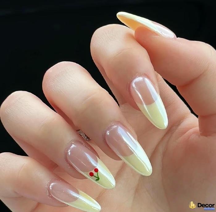 mẫu nail màu vàng cực nét 4k