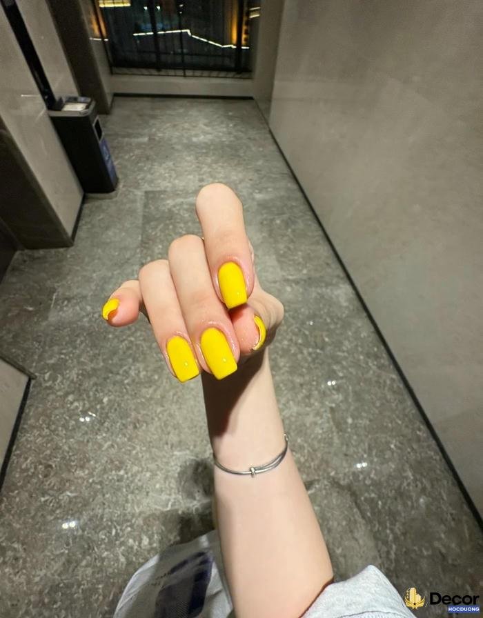 mẫu nail màu vàng full hd