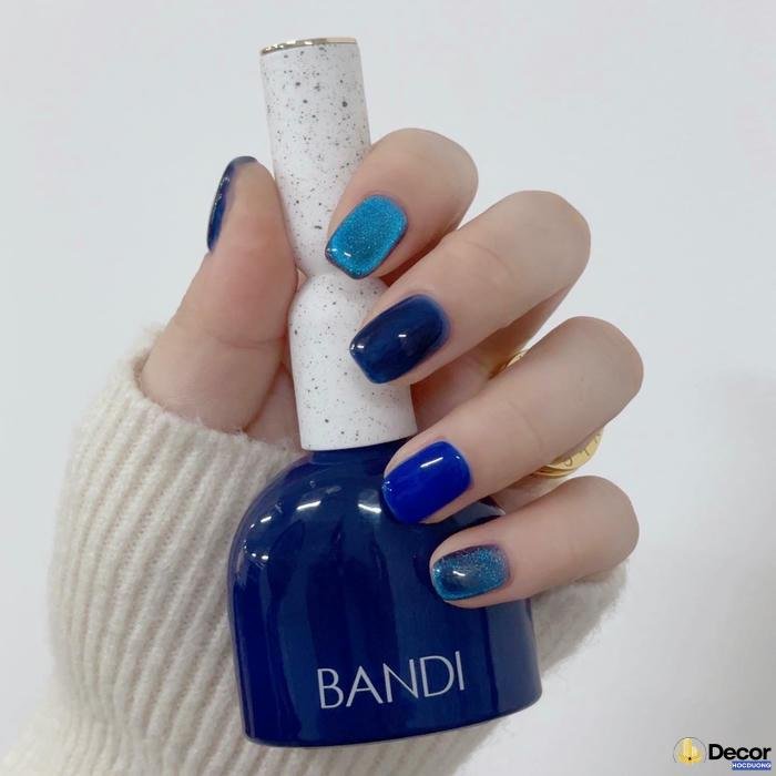 mẫu nail màu xanh cực nét 4k