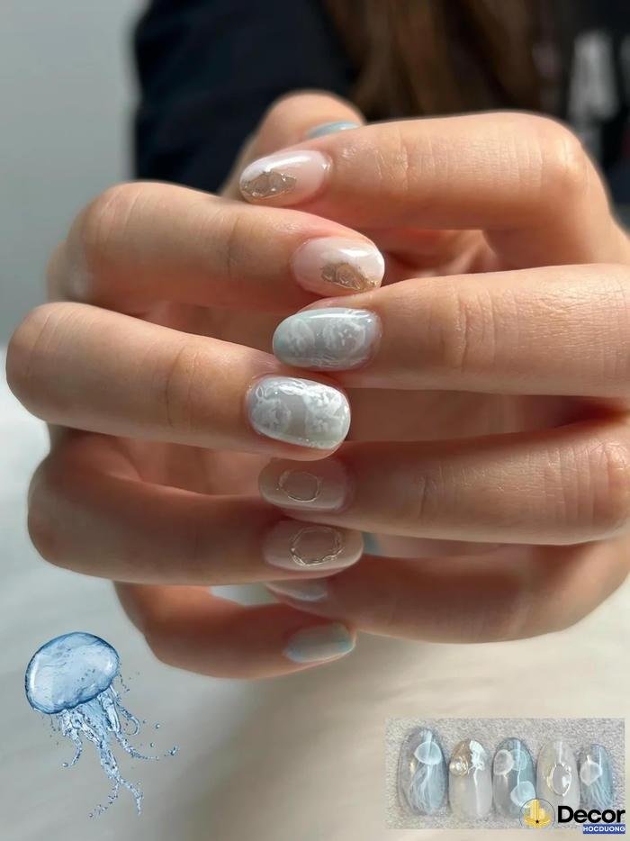 nail đi biển dễ thương
