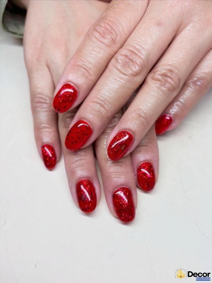 nail đỏ phong cách