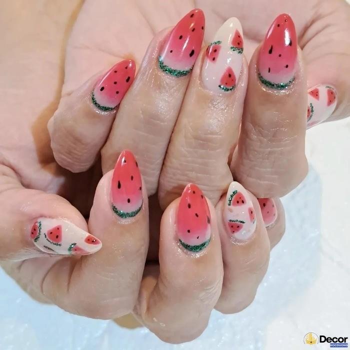 nail dưa hấu cá tính