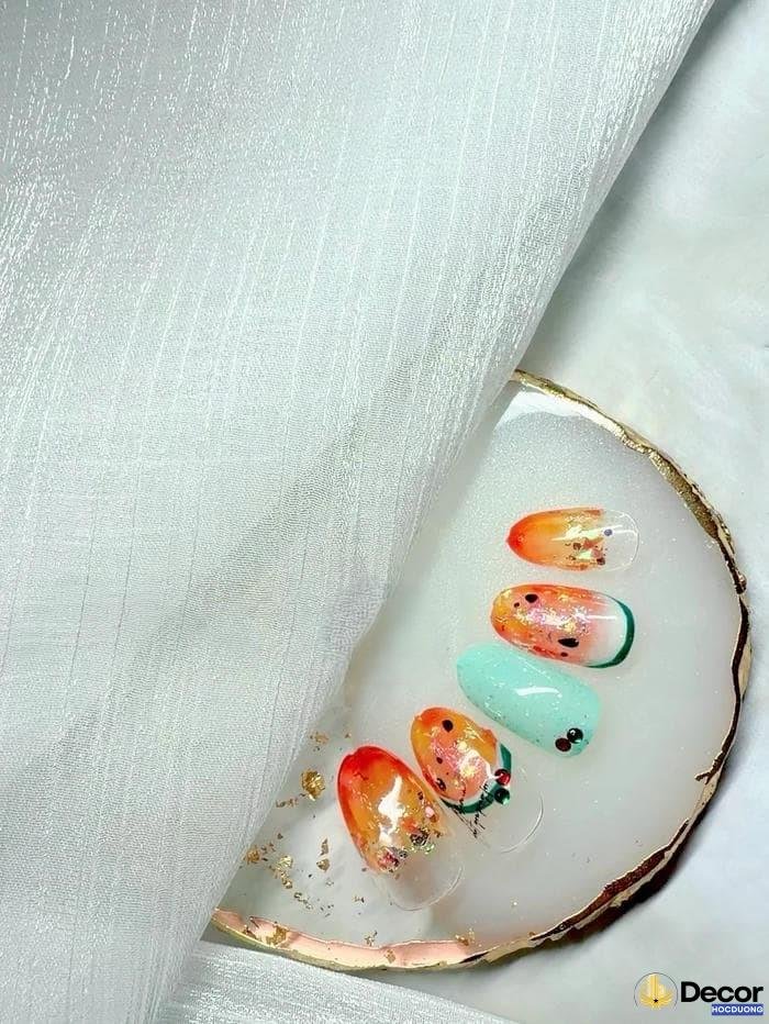 nail dưa hấu hiện đại