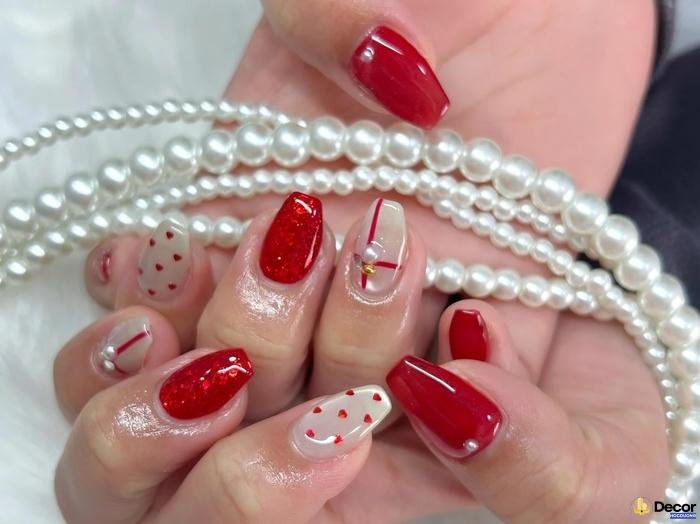 nail giáng sinh dễ thương
