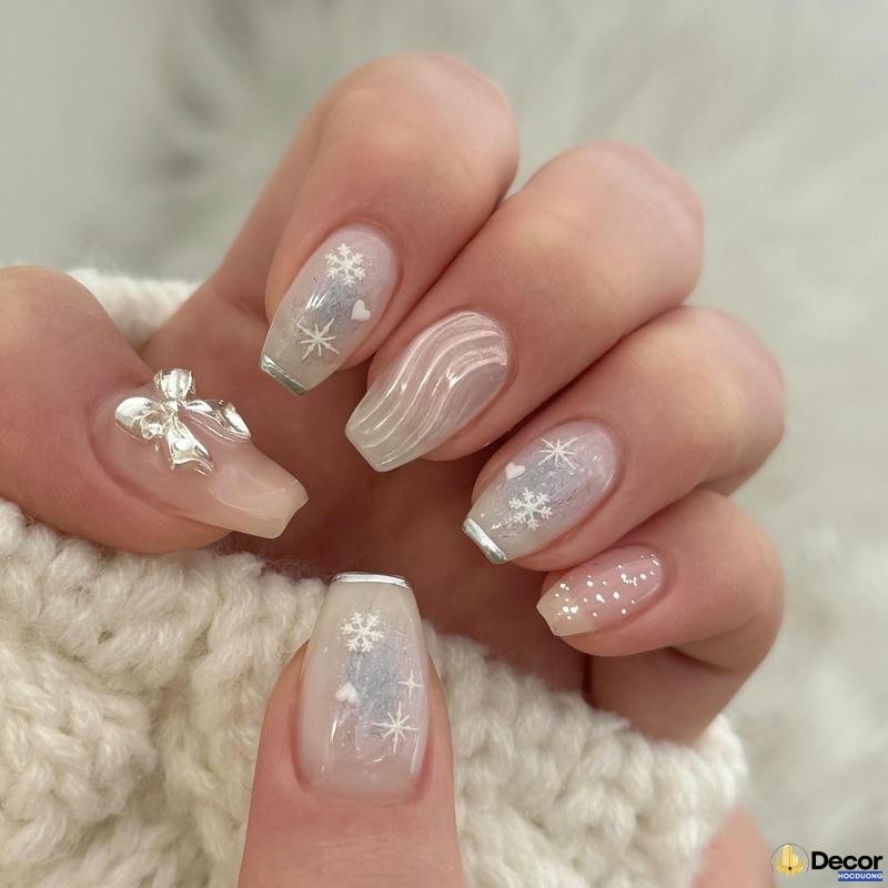 nail giáng sinh lấp lánh kim tuyến hd