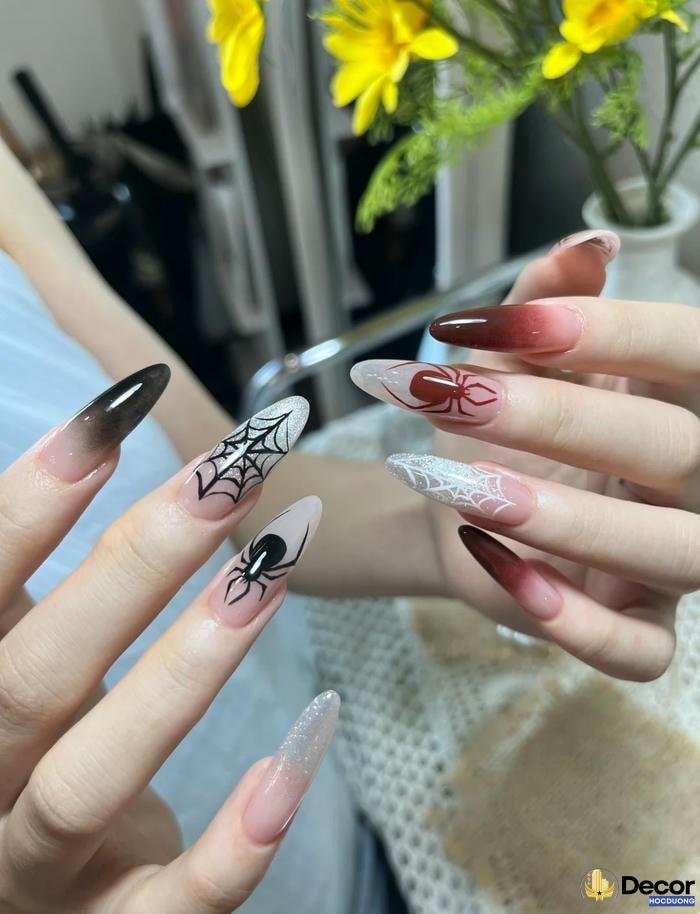 nail halloween hiệu ứng máu chảy hd