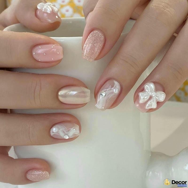 nail hàn quốc phong cách tối giản full hd