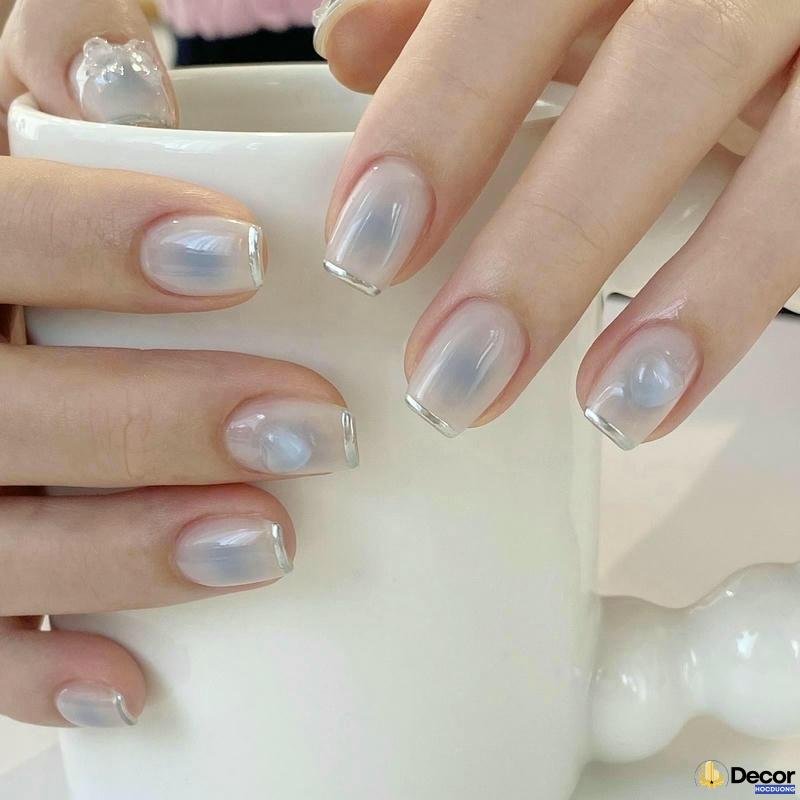 nail hàn quốc phong cách tối giản nét