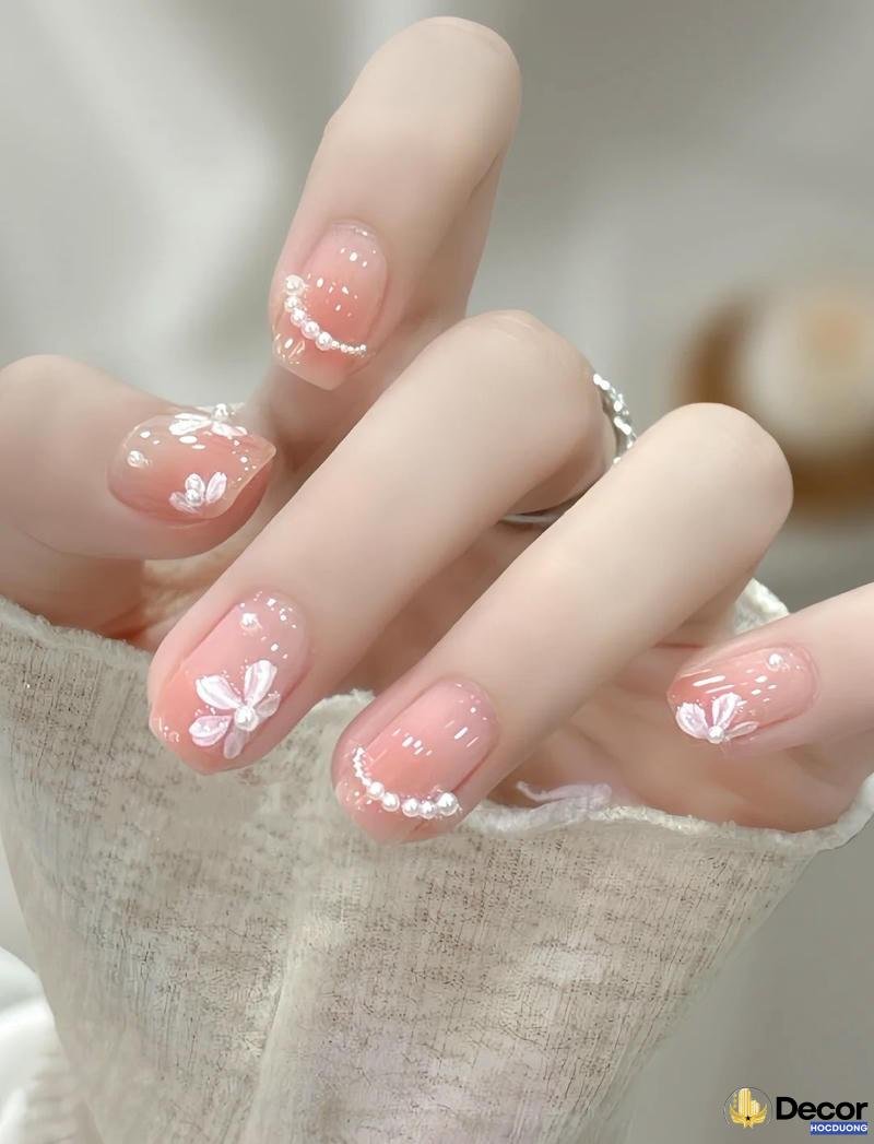 nail hoa nhí dễ thương 4k