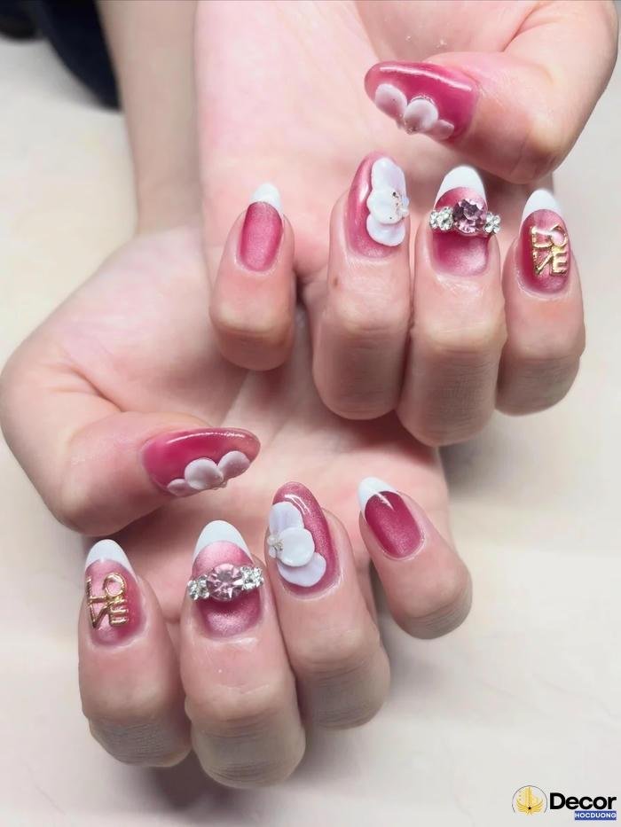 nail hoa phong cách
