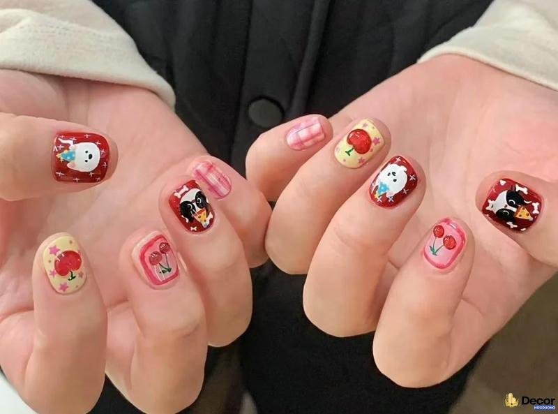 nail hoạt hình phong cách kute 4k