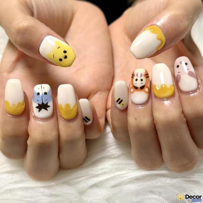 nail hoạt hình phong cách