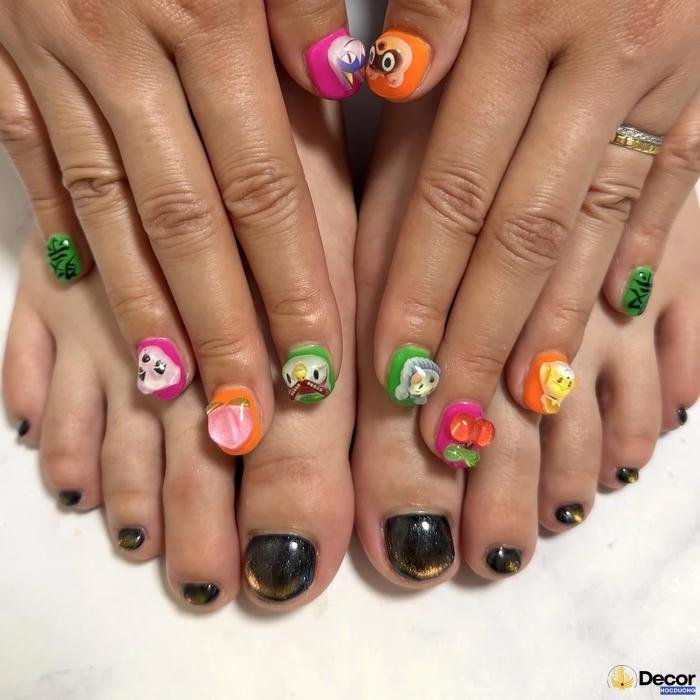 nail hoạt hình tinh tế