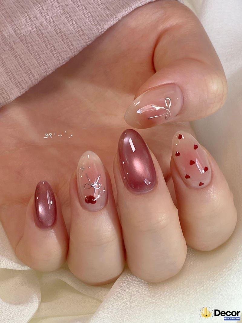 nail mắt mèo phối kim tuyến sắc nét hd