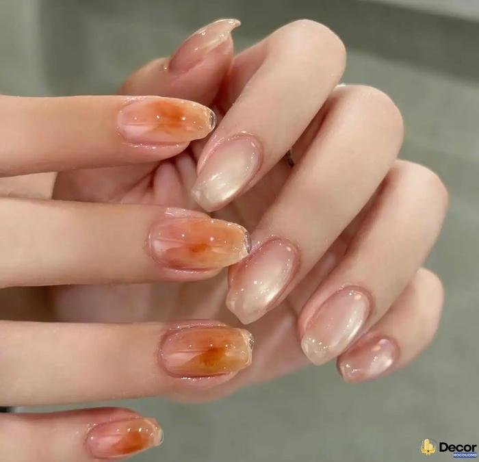 nail màu nâu phong cách tối giản full hd