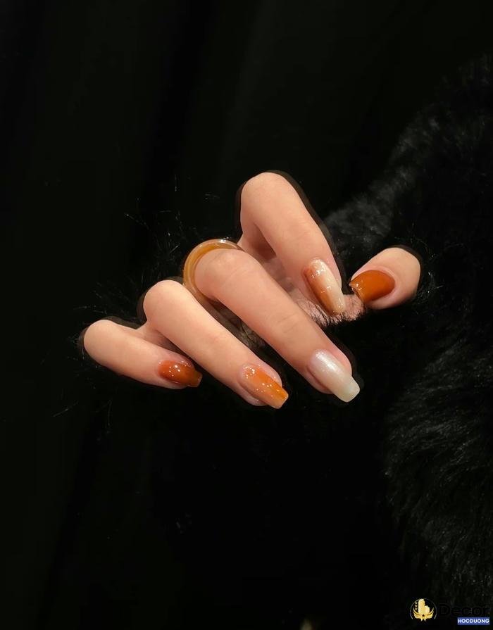 nail màu nâu thạch sắc nét 4k