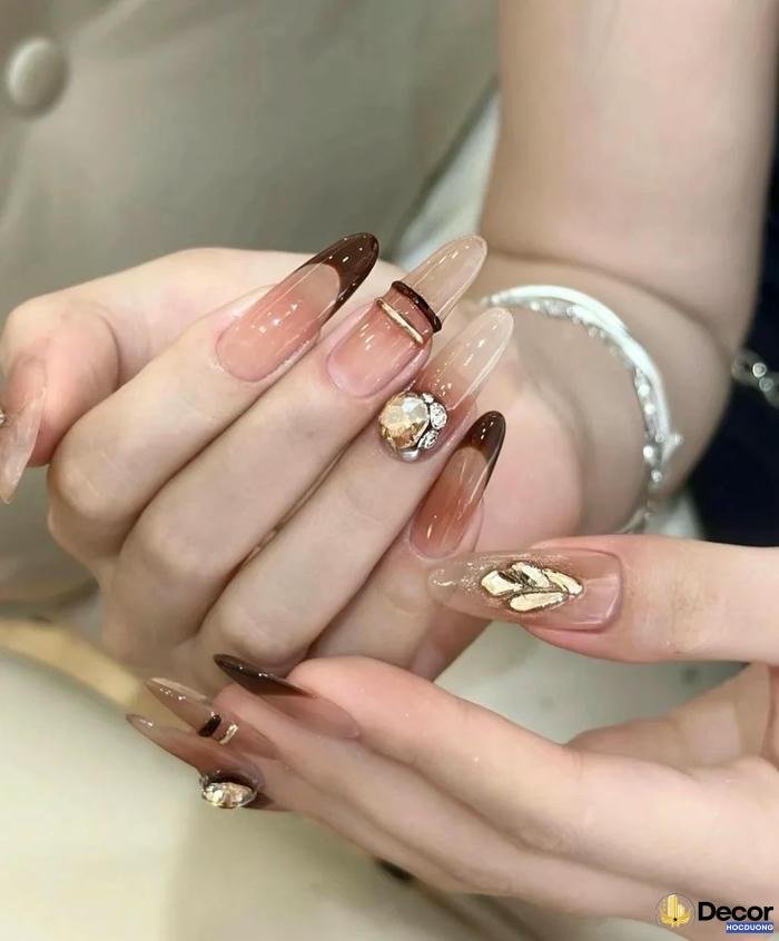 nail màu nâu thạch sắc nét hd