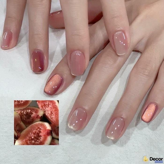 nail màu nude bóng bẩy 4k siêu nét