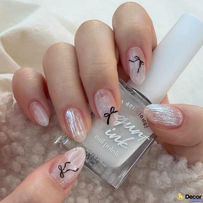 nail màu nude phong cách công sở full hd