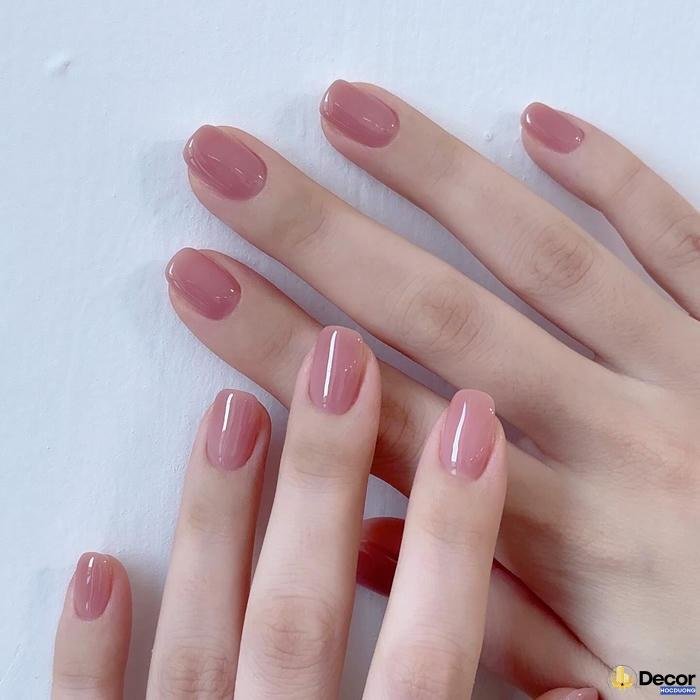 nail màu nude phong cách công sở hd