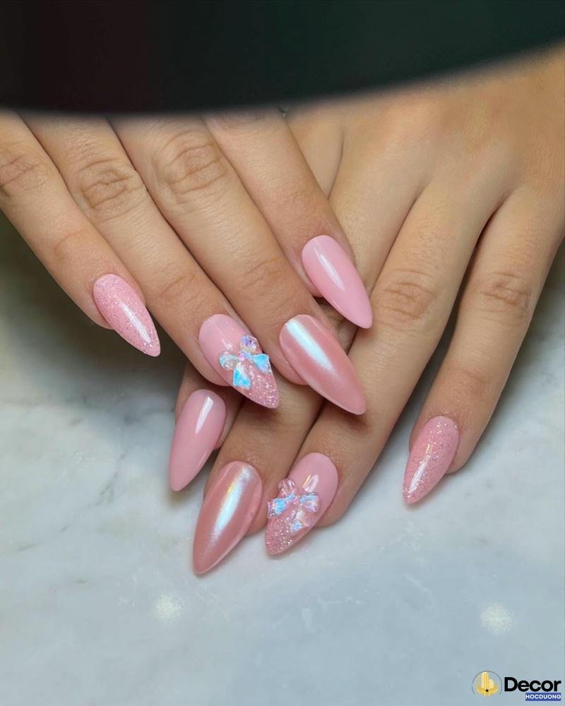 nail màu thạch hồng
