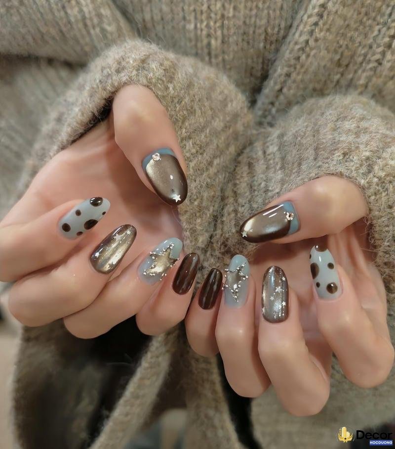 nail màu thạch phong cách hàn quốc full hd