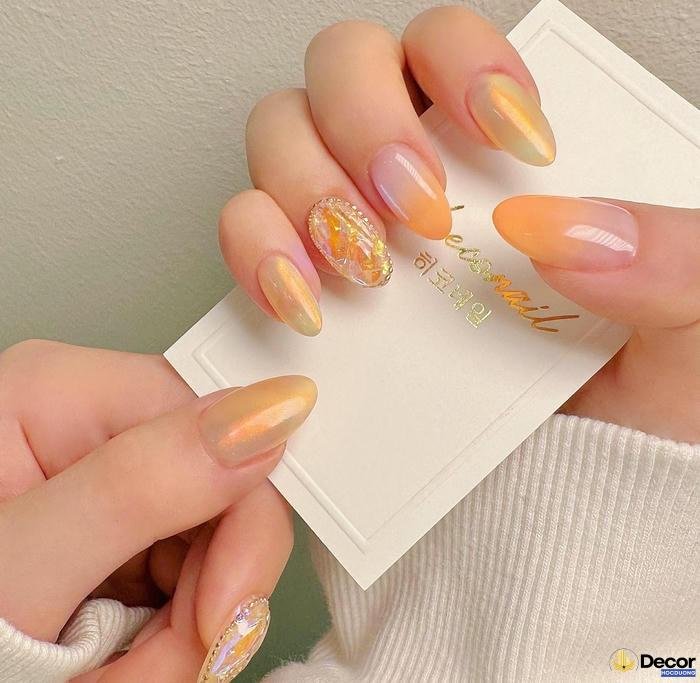 nail màu vàng mù tạt thời thượng full hd