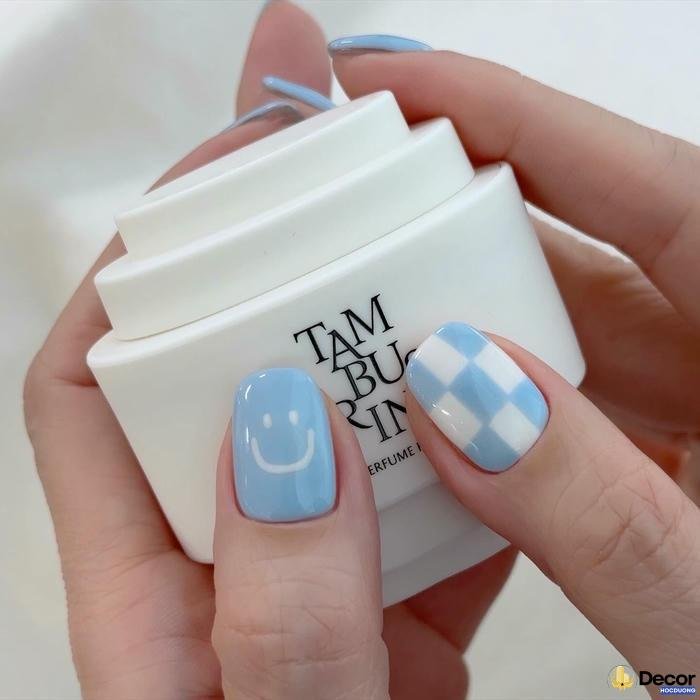 nail màu xanh dương hy vọng hd