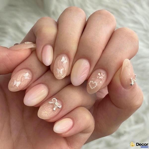 nail móng ngắn nhẹ nhàng