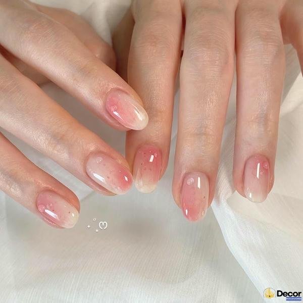nail móng ngắn nhũ kim tuyến