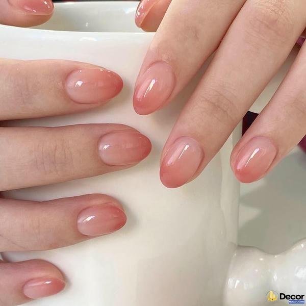 nail mong ngan phong cach han