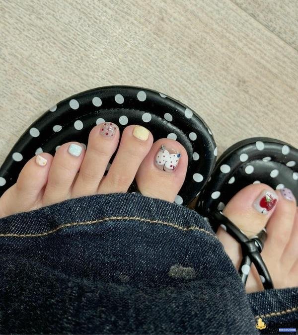 nail móng ngắn phong cách hàn