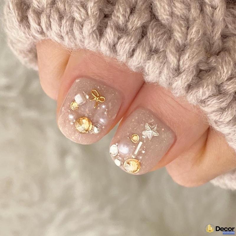 nail noel phong cách tối giản full hd