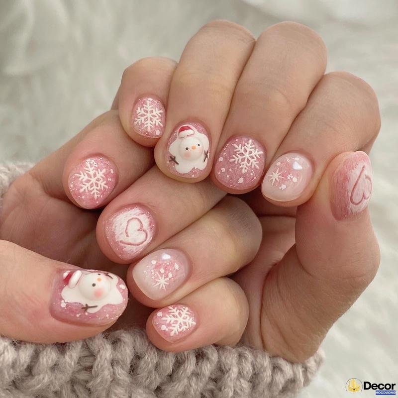 nail noel phong cách tối giản hd