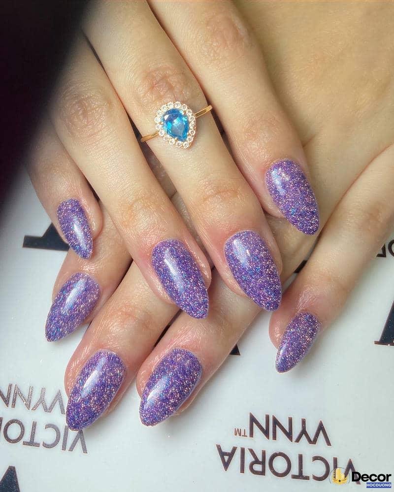 nail tím ombre tinh tế 4k siêu nét