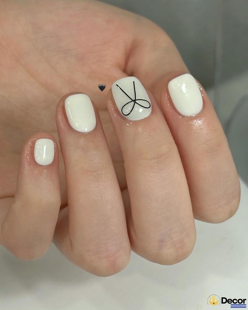 nail trắng vẽ hoa tinh tế full hd siêu nét
