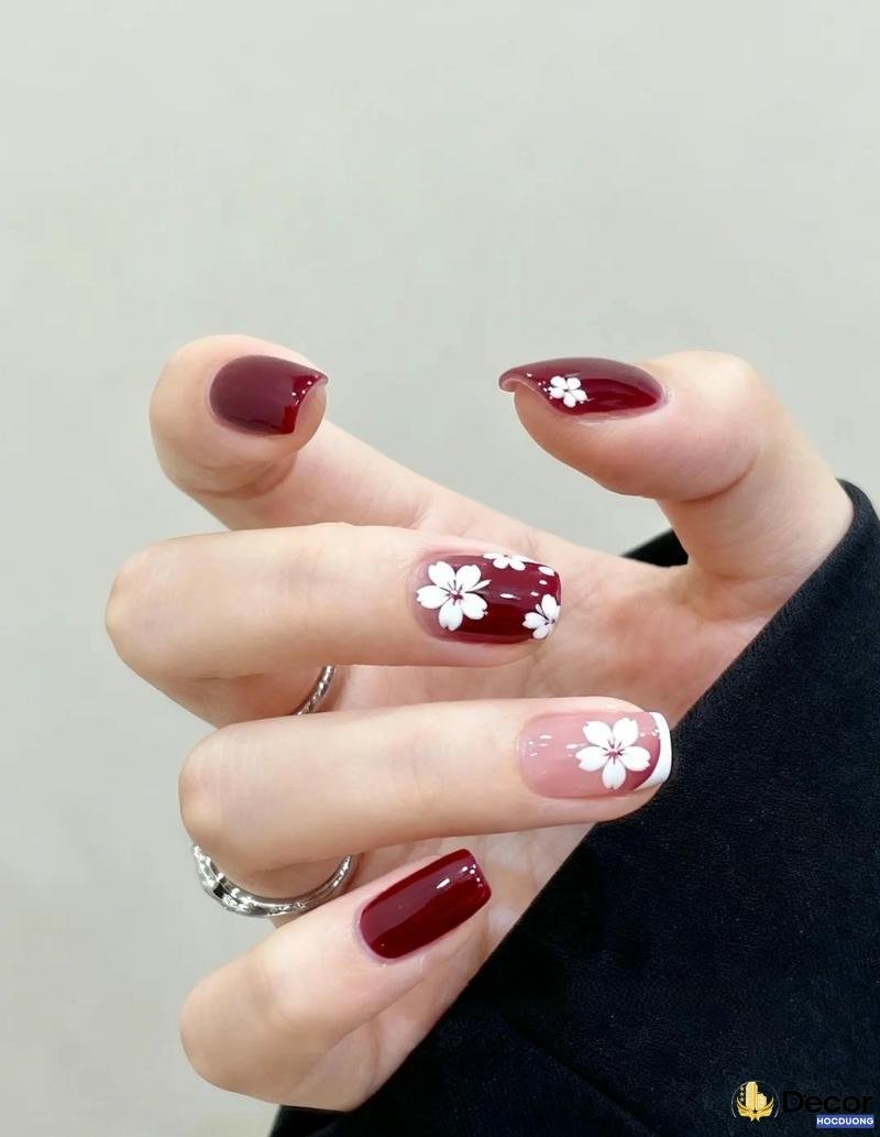 nail vẽ hoa cúc họa mi hd