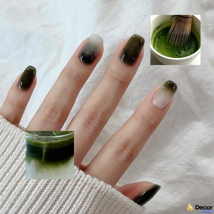 nail xanh rêu sang trọng hd siêu nét