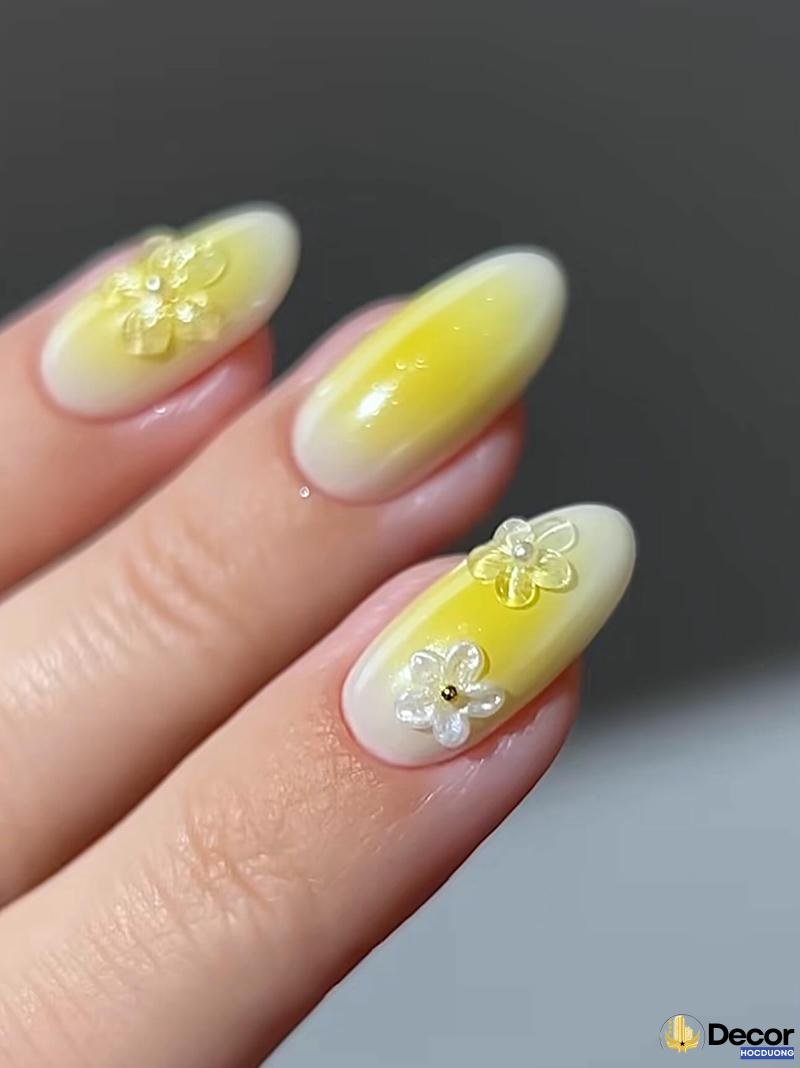nail xinh họa tiết hoa cỏ chất lượng hd