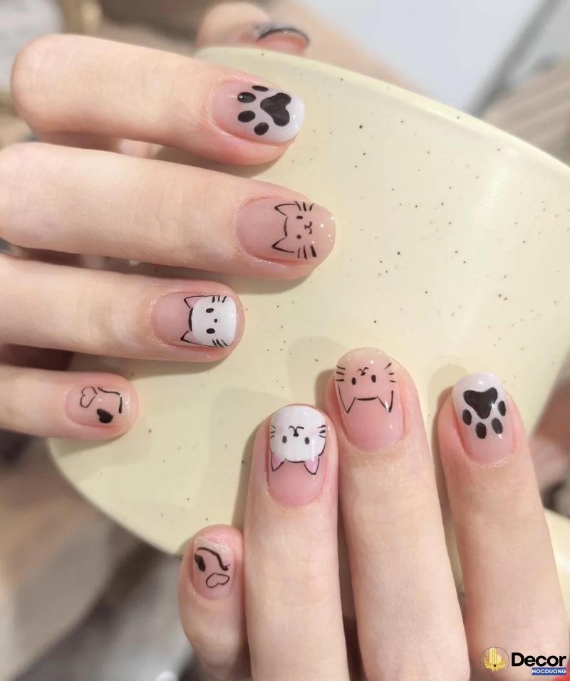 nail xinh họa tiết hoạt hình chất lượng 4k