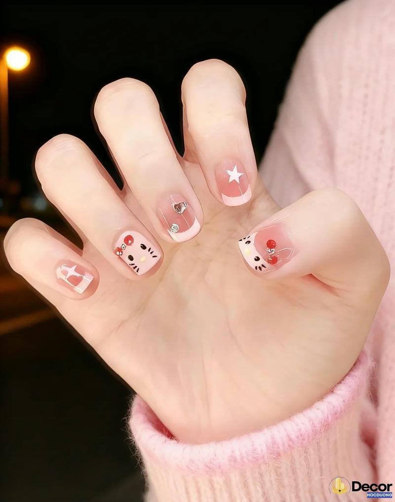 nail xinh họa tiết hoạt hình chất lượng hd