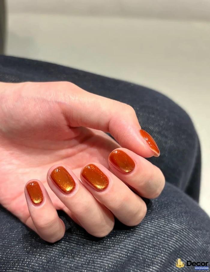 nail xinh tone cam thạch chất lượng 4k