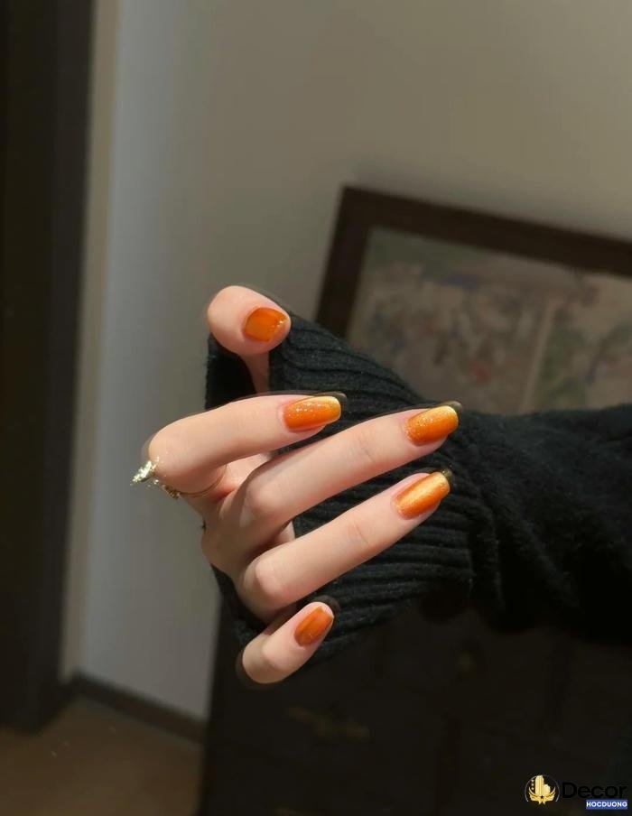 nail xinh tone cam thạch chất lượng hd