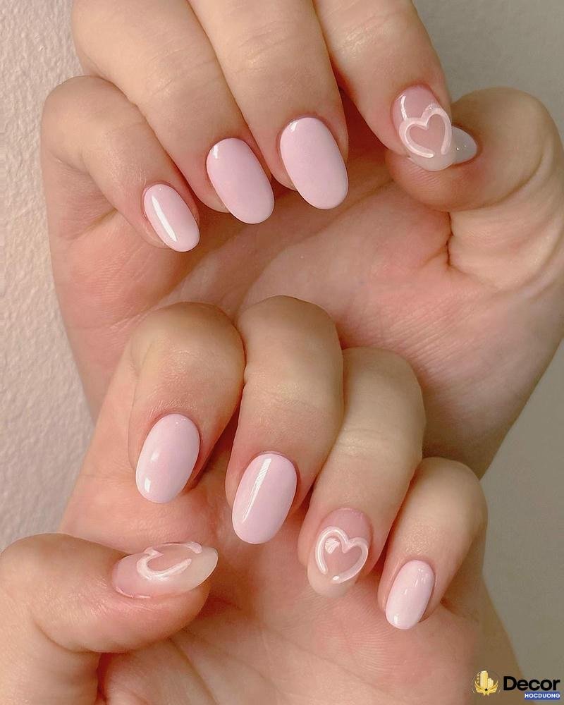 nail xinh tone hồng thạch chất lượng 4k