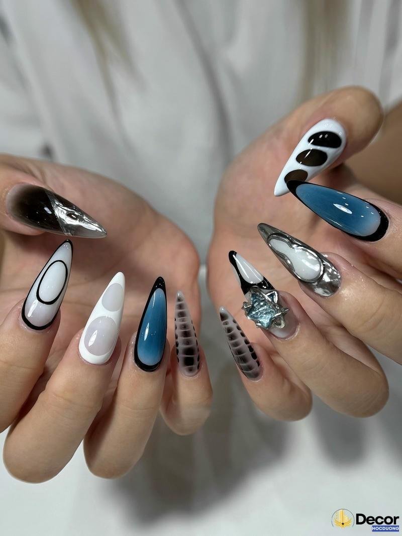 nail xinh tone trắng thanh lịch chất lượng 4k