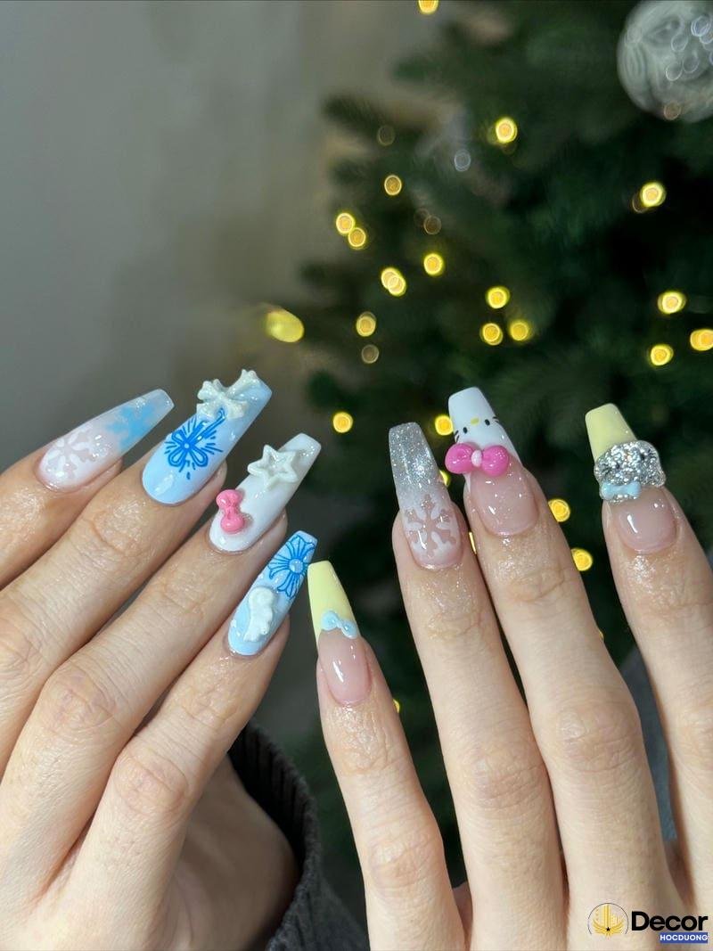 nail xinh tone trắng thanh lịch chất lượng hd