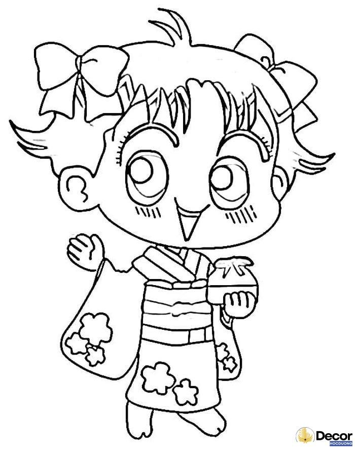tranh tô màu anime dễ tô