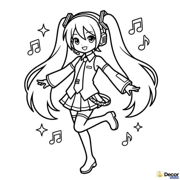tranh tô màu anime đẹp