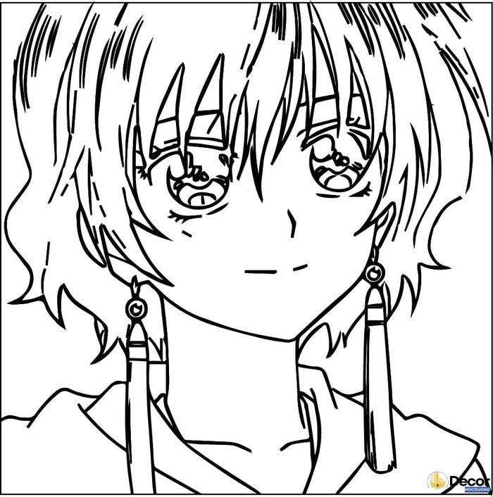 tranh tô màu anime sáng tạo